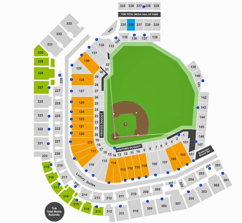 800 Pnc Park Seating Map 